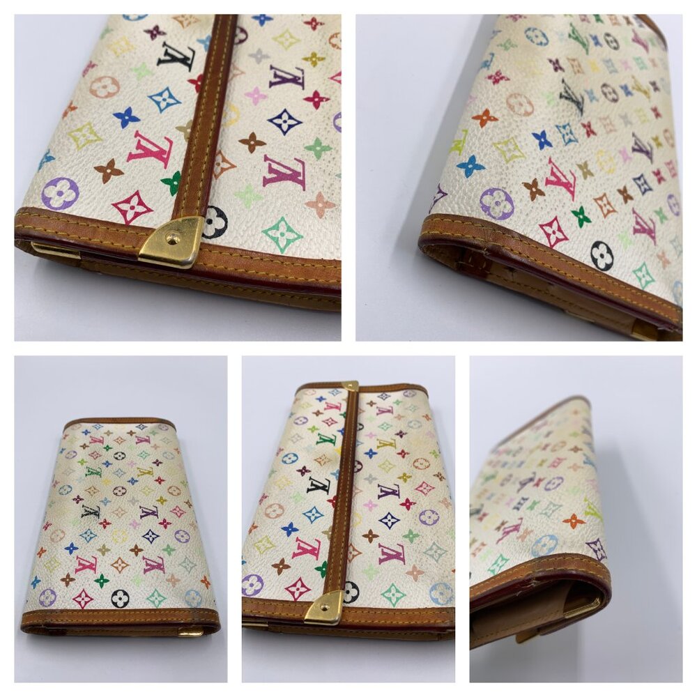Authentic Louis Vuitton Multicolor Porte Tresor International White Long Wallet - Picture 10 of 15